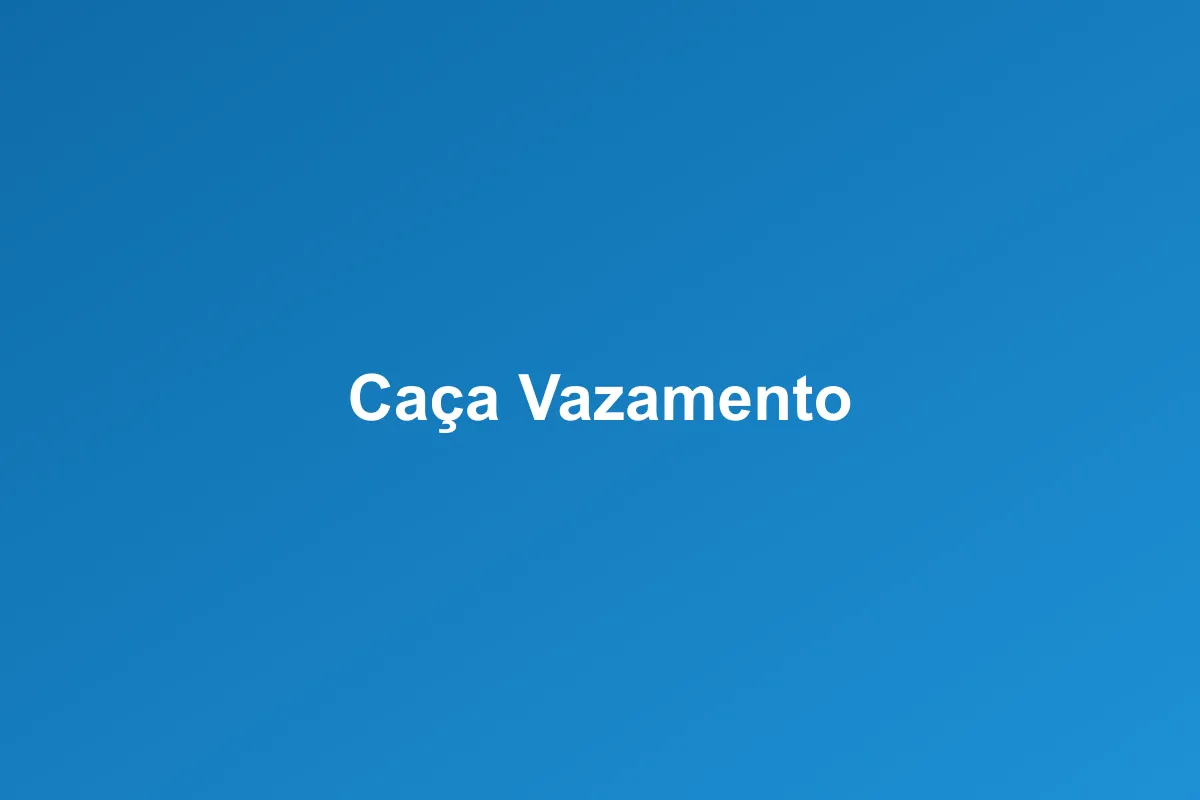 Caça vazamentos em Belém – detecção precisa e não invasiva