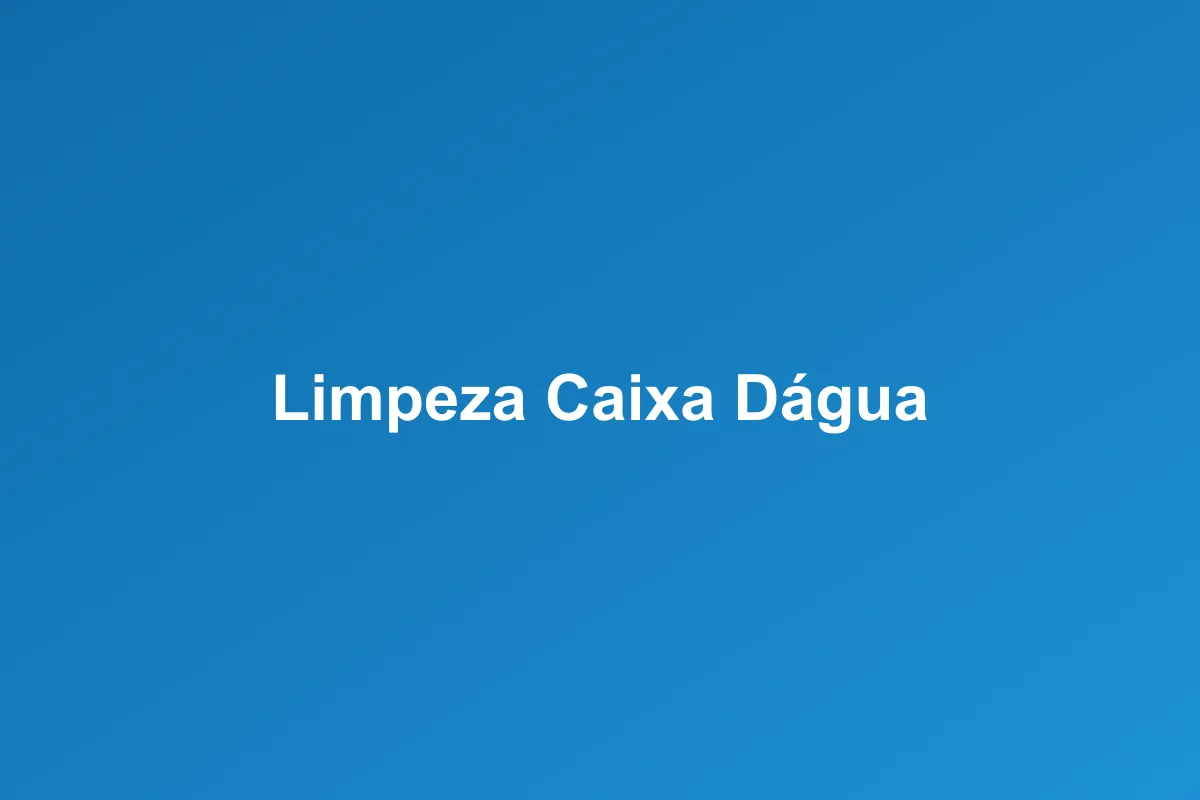 Limpeza de caixa d'água em Belém